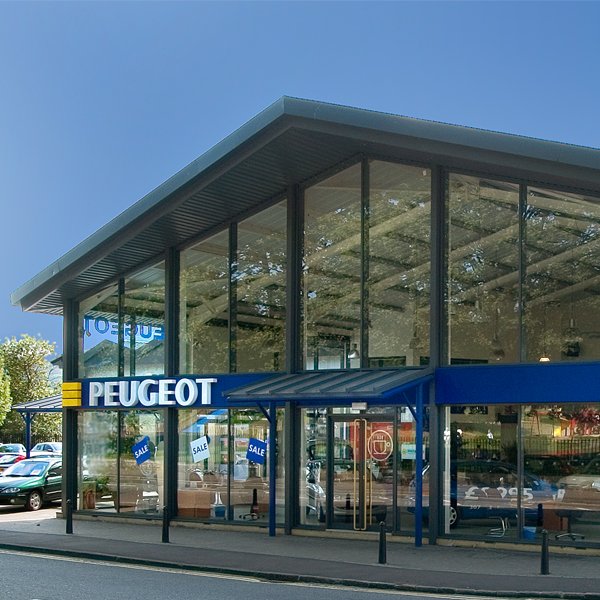 Bath Peugeot dealership, Commercial building design, car showroom